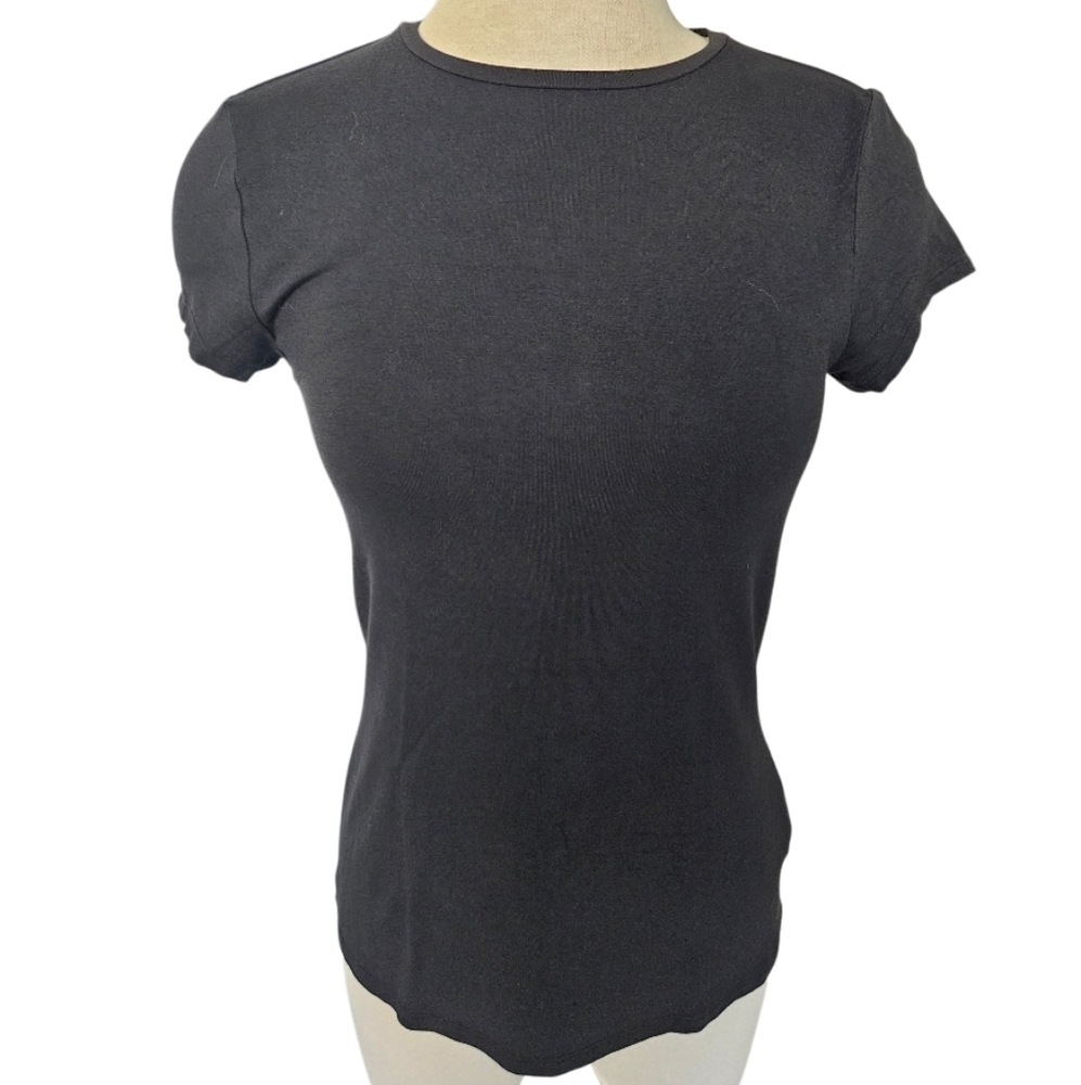 Ted Baker Black Crewneck Short Sleeve Tee Women's - Picture 9 of 9